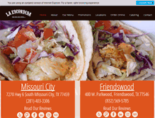 Tablet Screenshot of laescondidagrill.com